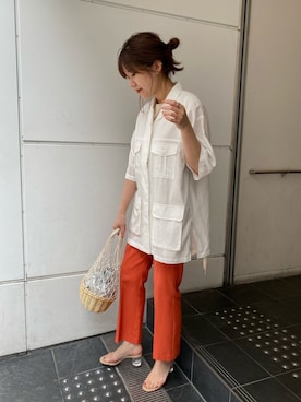 「DouDou（ドゥドゥ）のアイテム（ブルゾン）」を使った、sakuraさん（レディース・165cm）の春コーディネート