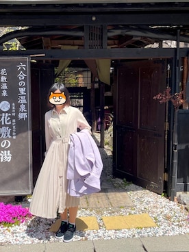 「アシンメトリー」｜「アイテム（トレンチコート）」を使った、eriqpさん（レディース・163cm）の春コーディネート
