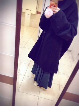 「Y's（ワイズ）のアイテム（その他アウター）」を使った、이즈민さん（レディース・159cm）の冬コーディネート