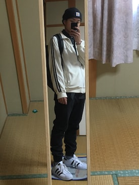「アイテム（ジャージ）」を使った、バニラさん（メンズ・168cm・10代）の冬コーディネート