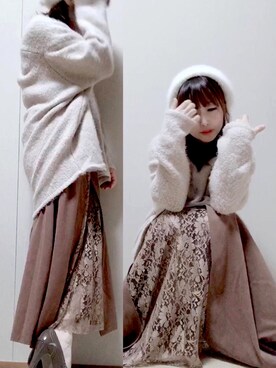 「ショッピング」｜「アイテム（帽子）」を使った、memecoco✶*°さん（レディース・146cm）の秋コーディネート