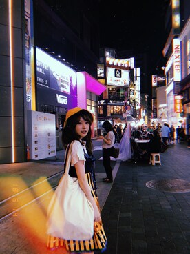 「travel」｜「アイテム（ワンピース）」を使った、吃香香さん（レディース・157cm）の夏コーディネート