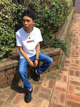 「BEN DAVIS（ベンデイビス）のアイテム（キャップ）」を使った、HIROさん（メンズ・165cm）の夏コーディネート