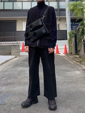 「CABANE de ZUCCa（カバンドズッカ）のアイテム（パンツ）」を使った、まりふくさん（メンズ・164cm）の秋コーディネート