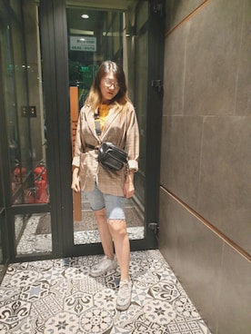 「blazer」｜「アイテム（その他アウター）」を使った、Trần Cát Hânさん（レディース・157cm）の冬コーディネート
