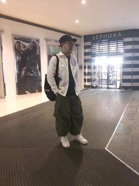 「initial（イニシャル）のアイテム（チノパンツ）」を使った、Leo.yuさん（メンズ・175cm）の冬コーディネート