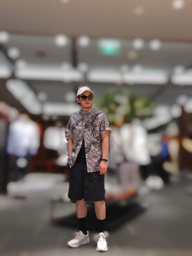 「initial（イニシャル）のアイテム（トップス）」を使った、Leo.yuさん（メンズ・175cm）の夏コーディネート
