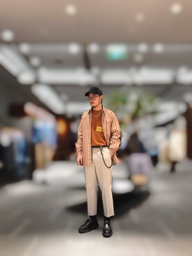 「initial（イニシャル）のアイテム（トップス）」を使った、Leo.yuさん（メンズ・175cm）の夏コーディネート