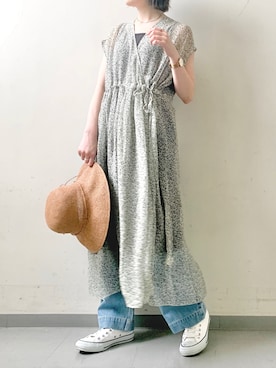 「soil（ソイル）のアイテム（ワンピース/ドレス）」を使った、hollyさん（レディース・160cm）の夏コーディネート