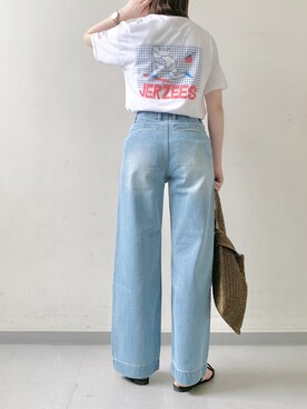 「JERZEES（ジャージーズ）のアイテム」を使った、hollyさん（レディース・160cm）の夏コーディネート