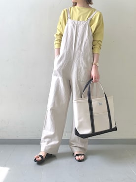 「ピスタチオ」｜「アイテム（サロペット/オーバーオール）」を使った、hollyさん（レディース・160cm）の春コーディネート