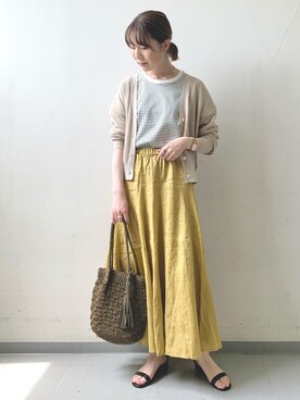 「RODE SKO（ロデスコ）のMARIA タッセルペーパーショルダー（ショルダーバッグ）」を使った、hollyさん（レディース・160cm）の春コーディネート