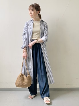 「URBAN RESEARCH DOORS（アーバンリサーチドアーズ）のペーパープレーンショルダーバッグ（ショルダーバッグ）」を使った、hollyさん（レディース・160cm）の春コーディネート