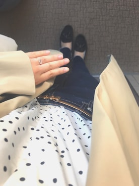 「MARY QUANT（マリークワント）のアイテム（リング）」を使った、TINAMIさん（レディース・156cm）の春コーディネート