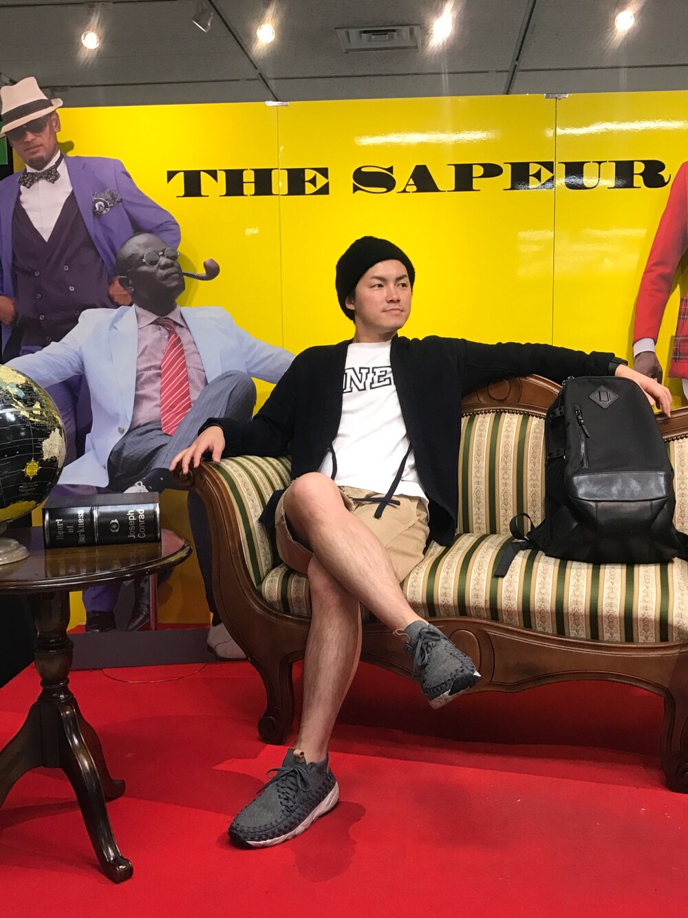 「M&Mのアイテム（Tシャツ/カットソー、ホワイト系）」を使った、Kohei  Takahashiさん（メンズ・173cm）の秋コーディネートの1枚目の写真