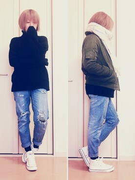 𝔸𝕤𝕒𝕞𝕚.さん（レディース・157cm）の冬コーディネート