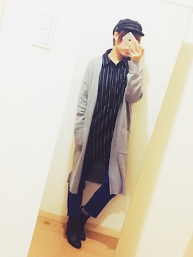 「AVAN LILY（アヴァンリリィ）のアイテム（帽子）」を使った、𝔸𝕤𝕒𝕞𝕚.さん（レディース・157cm）の秋コーディネート