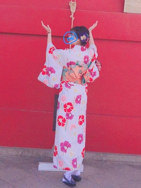 「着物」｜「アイテム（腕時計）」を使った、™️さん（レディース・154cm）の春コーディネート