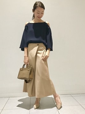 「FABIO RUSCONI（ファビオルスコーニ）のアイテム（パンプス）」を使った、miyuuさん（レディース・158cm）の秋コーディネート