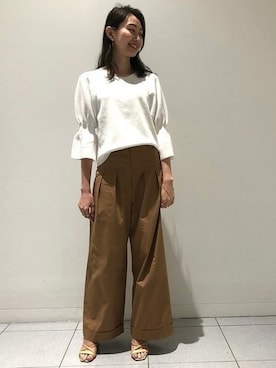 「Noble（ノーブル）のアイテム（その他パンツ）」を使った、miyuuさん（レディース・158cm）の春コーディネート