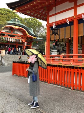「伏見稻荷大社」｜dordor4everさん（レディース・161cm）の春コーディネート