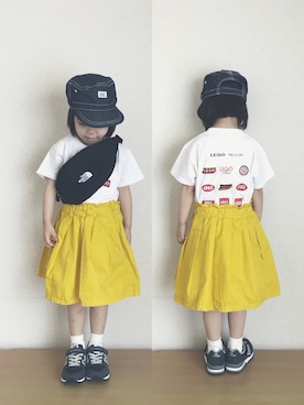 「Lee（リー）のアイテム（帽子）」を使った、accaさん（キッズ・90cm）の春コーディネート