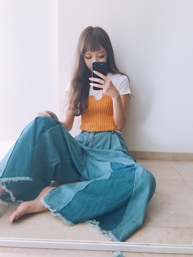 Chie Katoさん（レディース・159cm）の夏コーディネート