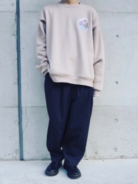 「epnok（エプノック）のアイテム（スウェット）」を使った、ryohei9220358さん（メンズ・177cm）の冬コーディネート