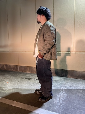 「軍物」｜「アイテム（ブーツ）」を使った、Johnさん（メンズ・160cm）の冬コーディネート