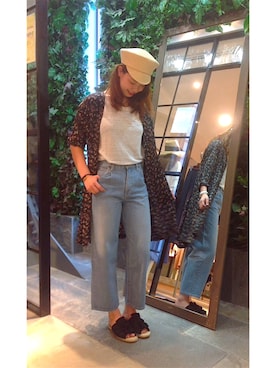 「アイテム（キャスケット）」を使った、すぎもっちゃん*さん（レディース・171cm）の夏コーディネート