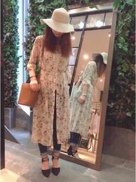 「アイテム（シャツワンピース、ホワイト系）」を使った、すぎもっちゃん*さん（レディース・171cm）の夏コーディネート