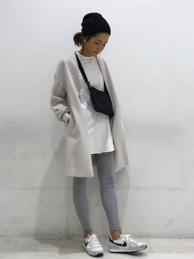 「BLACK BY MOUSSY（ブラックバイマウジー）のアイテム（その他アウター）」を使った、kayoさん（レディース・164cm）の冬コーディネート