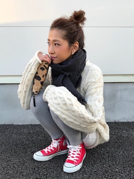 「RED CHOP WORKS（レッドチョップワークス）のアイテム」を使った、kayoさん（レディース・164cm）の冬コーディネート