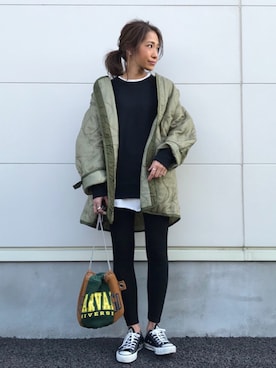 「RED CHOP WORKS（レッドチョップワークス）のアイテム」を使った、kayoさん（レディース・164cm）の冬コーディネート