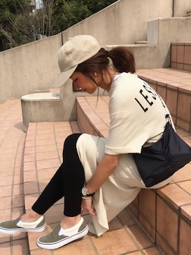 「TODAYFUL（トゥデイフル）のポケットナイロンサコッシュ（ボディバッグ/ウエストポーチ）」を使った、kayoさん（レディース・164cm）の春コーディネート