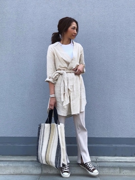 「RED CHOP WORKS（レッドチョップワークス）のアイテム」を使った、kayoさん（レディース・164cm）の春コーディネート