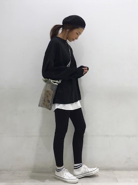 「RED CHOP WORKS（レッドチョップワークス）のアイテム」を使った、kayoさん（レディース・164cm）の春コーディネート
