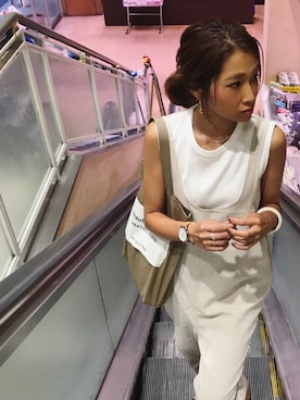 「RED CHOP WORKS（レッドチョップワークス）のアイテム（オールインワン・サロペット）」を使った、kayoさん（レディース・164cm）の夏コーディネート