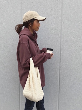 「Andemiu（アンデミュウ）のアイテム（キャップ）」を使った、kayoさん（レディース・164cm）の秋コーディネート