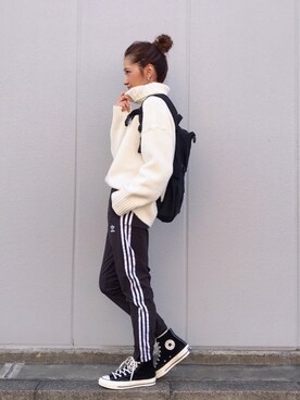 Adidas Originals For Beams 別注 ナイロン トラック パンツを使ったレディース人気ファッションコーディネート Wear