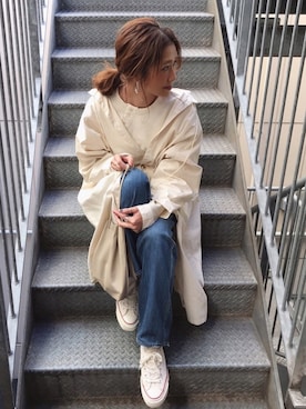 「TODAYFUL（トゥデイフル）のアイテム（その他アウター）」を使った、kayoさん（レディース・164cm）の冬コーディネート