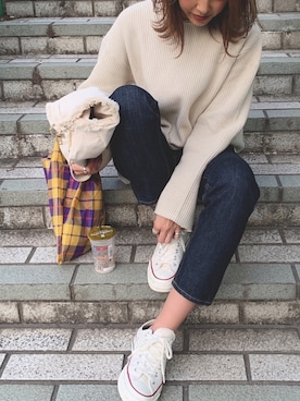 「THE SHINZONE（ザ　シンゾーン）の【THE SHINZONE】キャロットデニム WOMEN（デニムパンツ）」を使った、kayoさん（レディース・164cm）の秋コーディネート