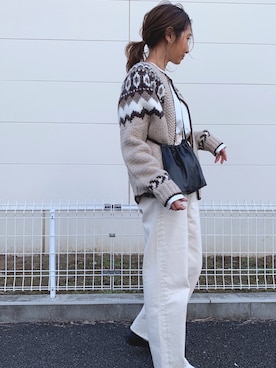 「アイテム（バレエシューズ）」を使った、kayoさん（レディース・164cm）の冬コーディネート