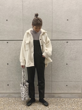 「CANAL JEAN（キャナルジーン）のアイテム（オールインワン・サロペット）」を使った、kayoさん（レディース・164cm）の秋コーディネート