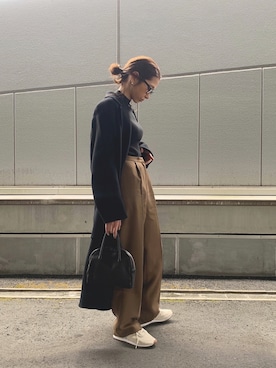 「アイテム（チェスターコート）」を使った、kayoさん（レディース・164cm）の冬コーディネート