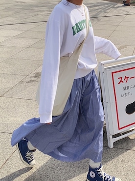 「BEAMS BOY（ビームスボーイ）のアイテム（トップス）」を使った、kayoさん（レディース・164cm）の春コーディネート