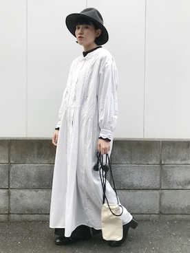 「override 」｜「アイテム（シャツワンピース）」を使った、__Lilicatさん（レディース・152cm）の秋コーディネート