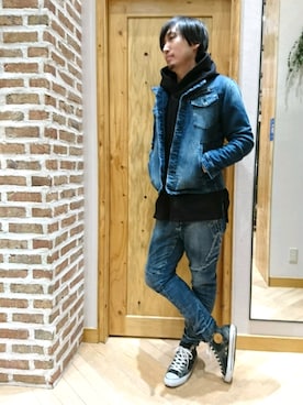 「VOGUISH（ヴォーギッシュ）のアイテム（ジャケット/アウター）」を使った、tanakakazuyoshiさん（メンズ・180cm）の冬コーディネート