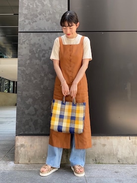 「OJO DE MEX（オホデメックス）のアイテム」を使った、阪本（sakamoto）さん（レディース・161cm）の春コーディネート