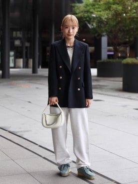 「RECOMMEND  ITEM STYLING」｜「アイテム（スウェットパンツ）」を使った、阪本（sakamoto）さん（レディース・161cm）の秋コーディネート